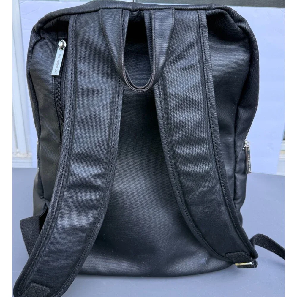 The Honest Company Black Faux Leather Vegan Backpack Diaper Bag